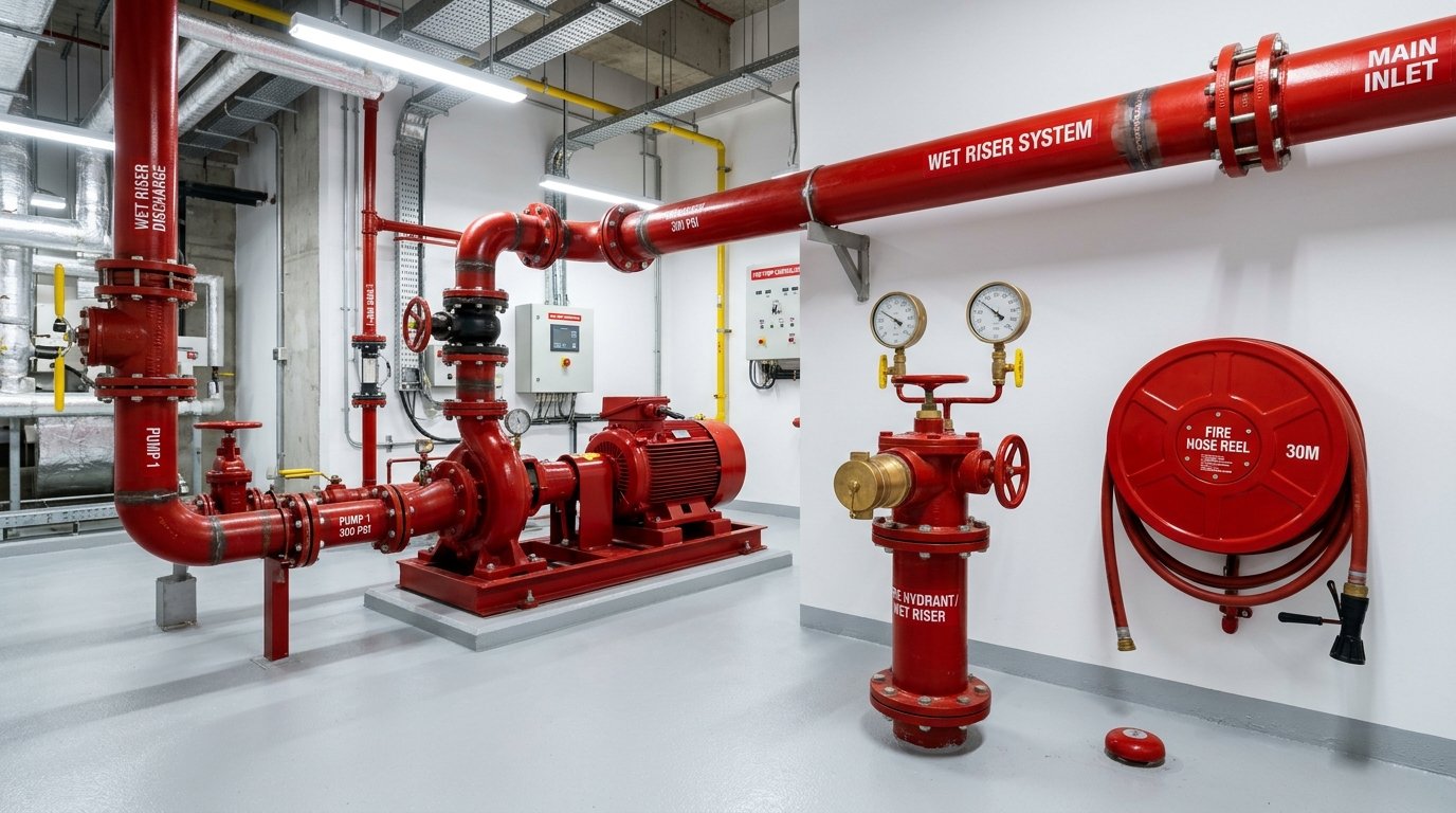 Fire Hydrant System and Booster Pump Room